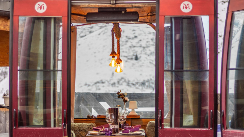 Unusual dinner in a private gondola