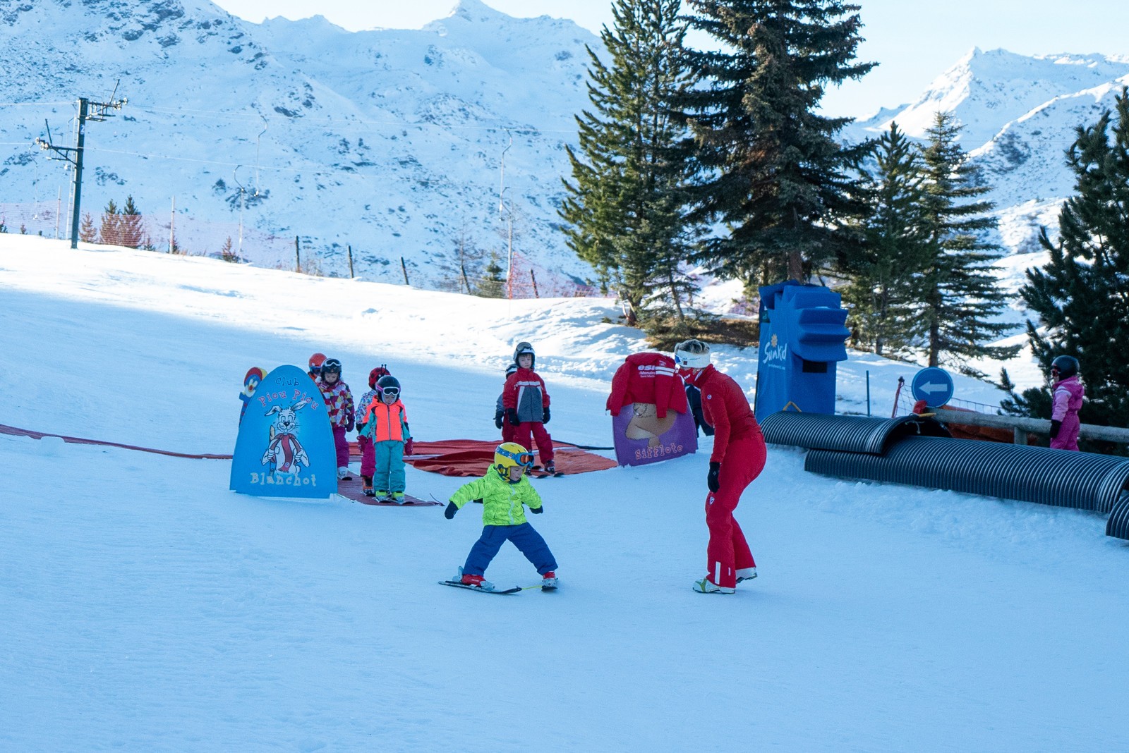 cours de ski collectifs Les Menuires piou-piou