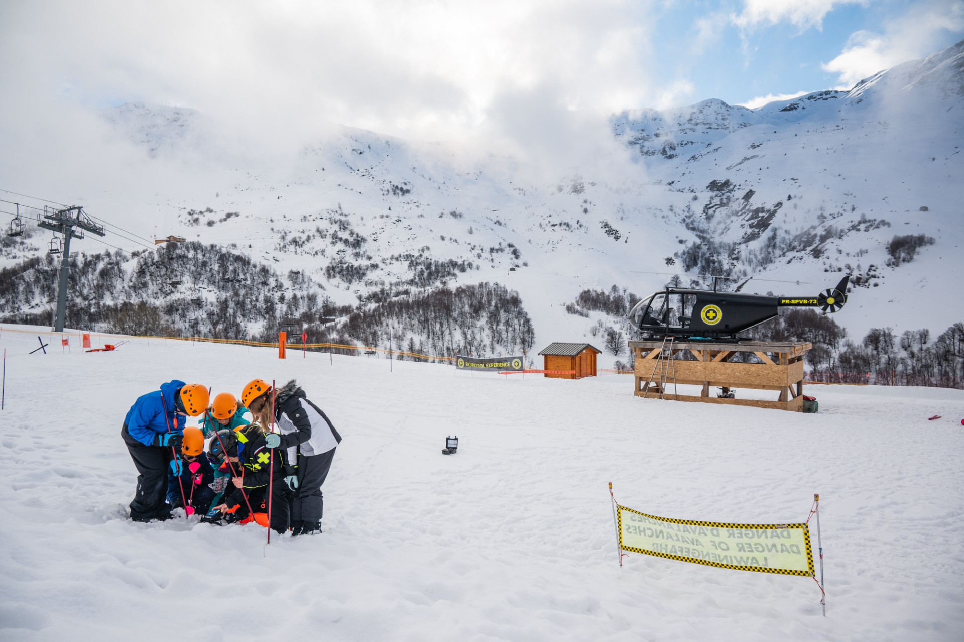 simulation recherche avalanche activité enfants