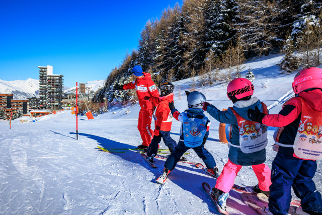 Cours de ski collectif aux Menuires