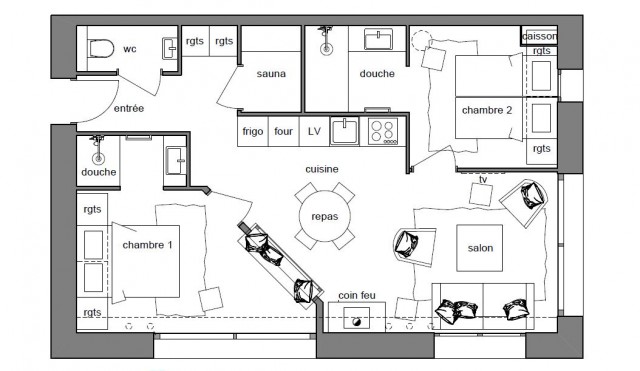 Le Chalet de la Dame Blanche 03-3 pièces-4 personnes-les Menuires-les-3-vallées