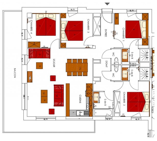 Le Chalet de la Dame Blanche 13-5 pièces-8 personnes-les Menuires-les-3-vallées Le Chalet de la Dame Blanche 13-5 pièces-8 personnes-les Menuires-les-3-vallées