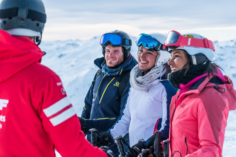 Cours de ski entre amis Les Menuires