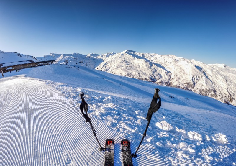 Départ à ski dans les 3 Vallées
