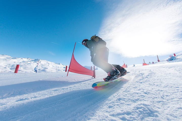 Snowboard aux Menuires